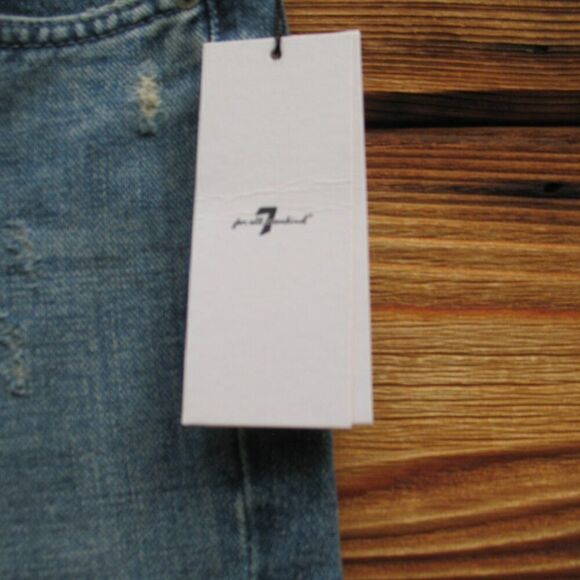 NWT 7 For All Mankind Original Boot Cut Low Rise Embellished Jeans 26 X 33.5 - Picture 10 of 12